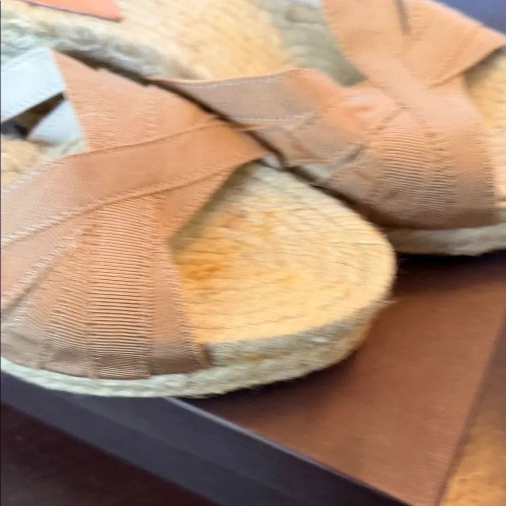 Stubbs & Wootton Tan Espadrille Slides 37